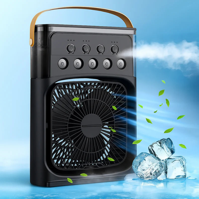 Aire acondicionado portátil 3 en 1 Enfriador evaporativo, mini ventilador con nebulizador y humidificador