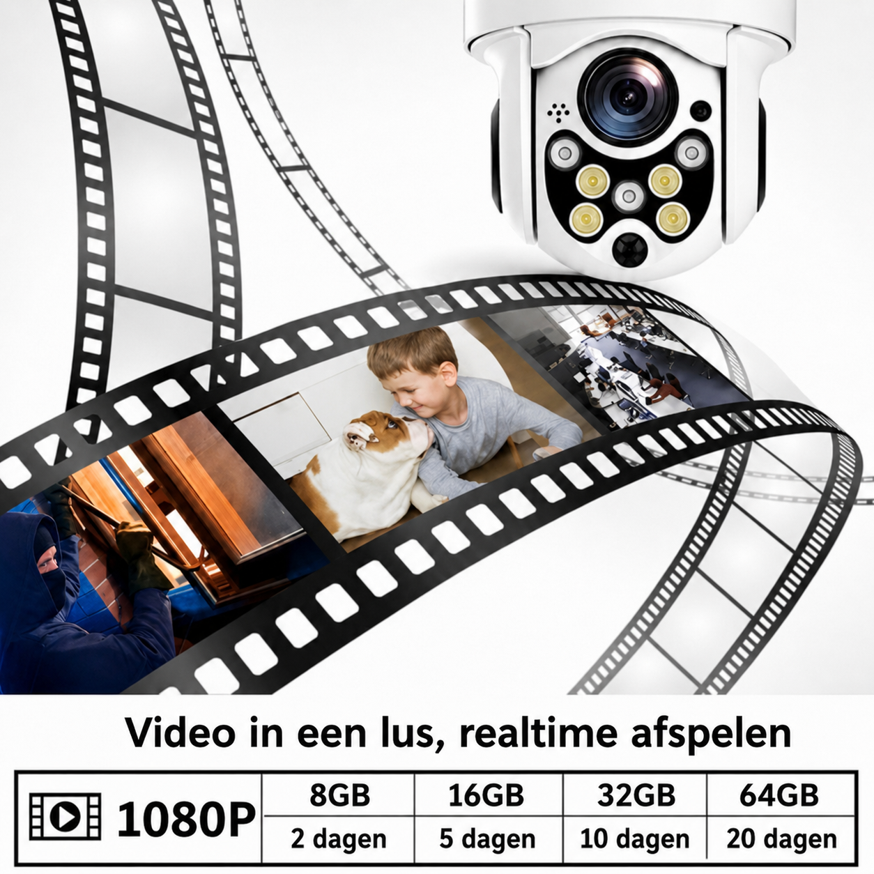 Camora™ Draadloze WiFi Beveiligingscamera voor Buiten | 1080P HD