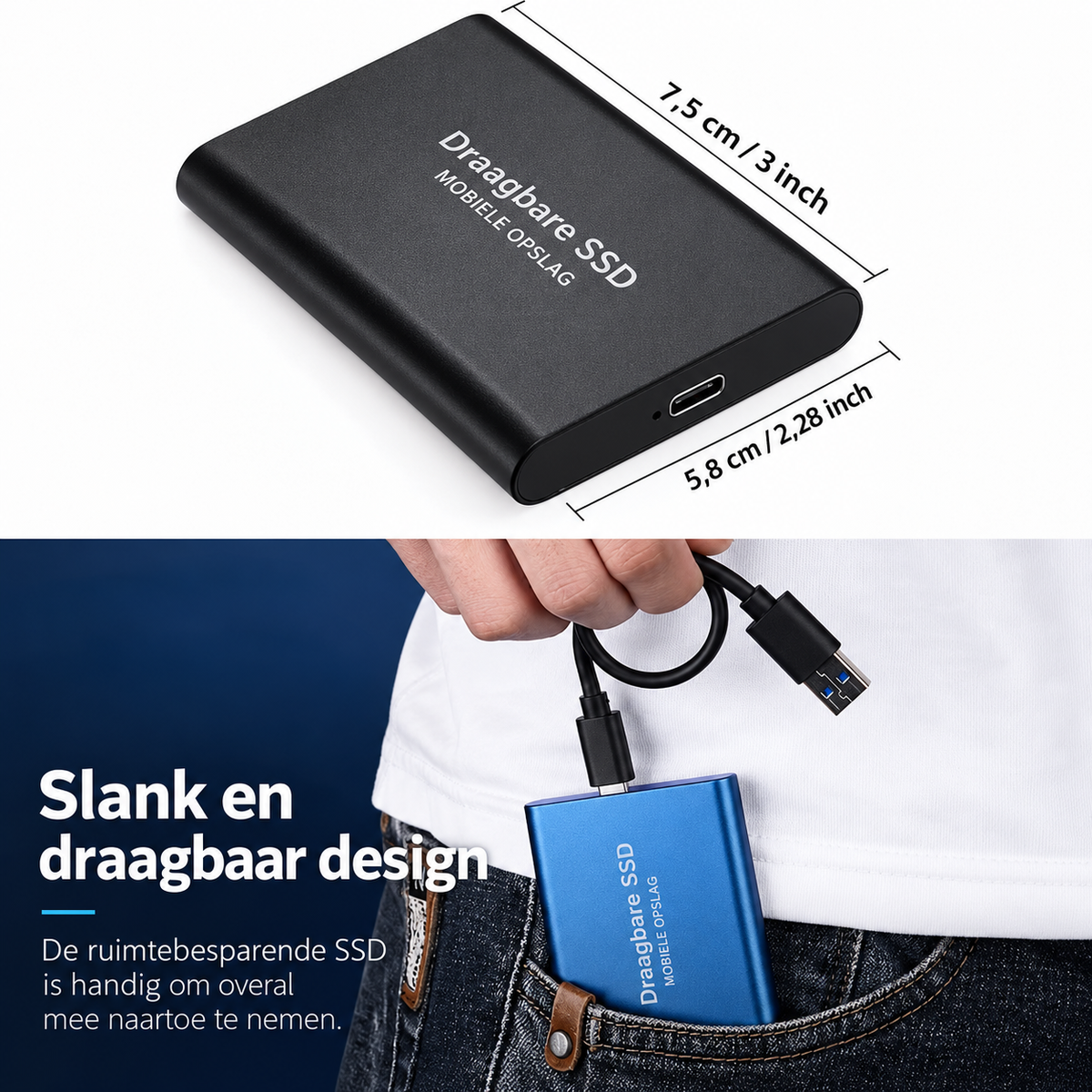 Externe harde schijf met hoge snelheid draagbaar