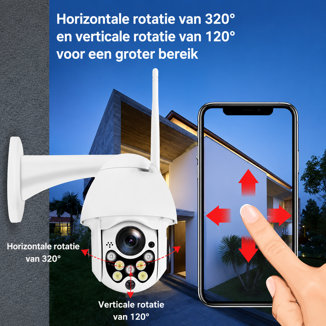 Camora™ Draadloze WiFi Beveiligingscamera voor Buiten | 1080P HD