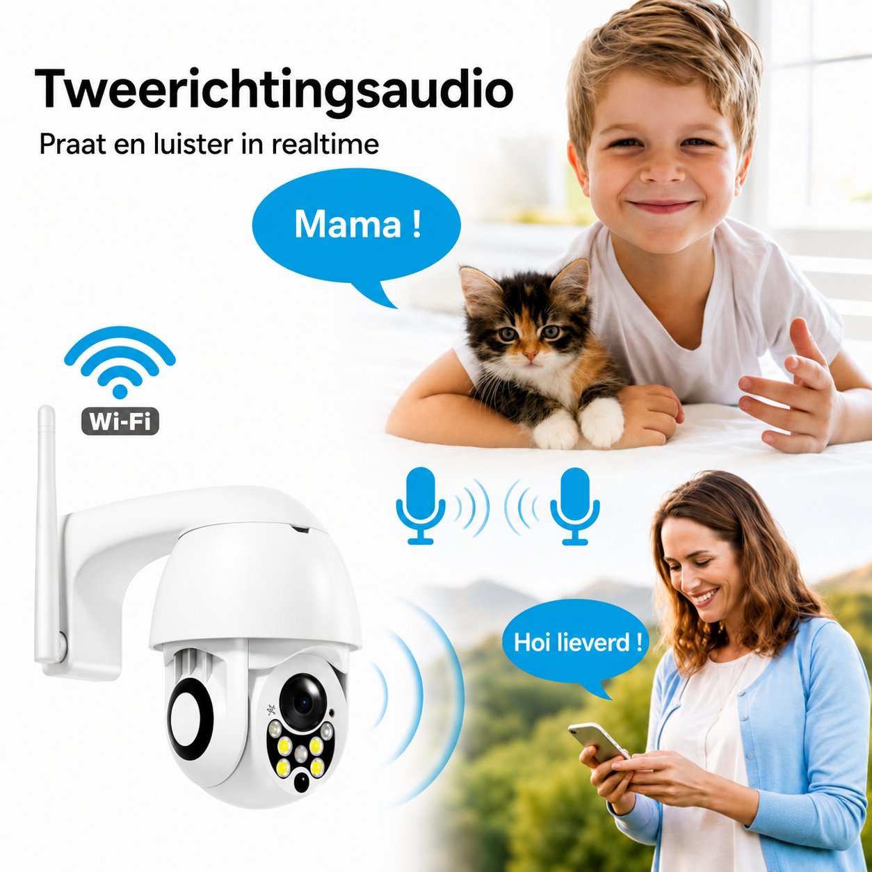 Camora™ Draadloze WiFi Beveiligingscamera voor Buiten | 1080P HD