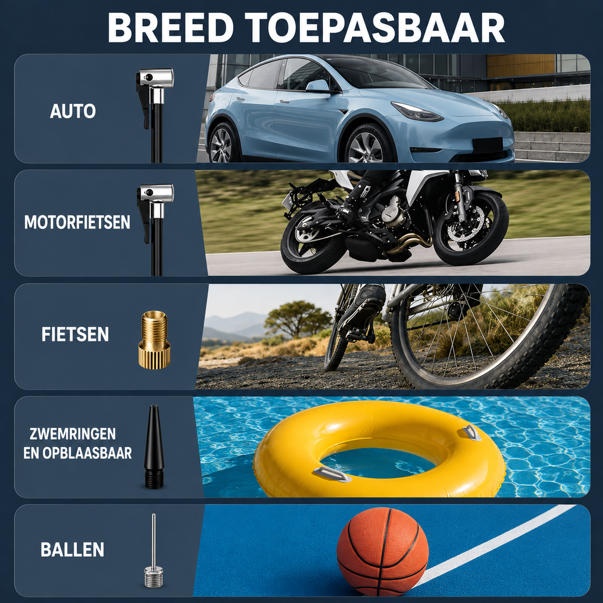 Draadloze Bandenpomp 150 PSI Draagbare Luchtcompressor